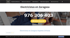 Desktop Screenshot of electricistasenzaragoza.com