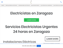 Tablet Screenshot of electricistasenzaragoza.com